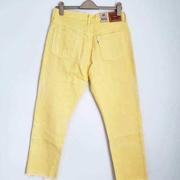 LEVI'S 501 Original Cropped Cutoff Jeans Buttonfly Coastal cowgirl festival Boho - Picture 6 of 10